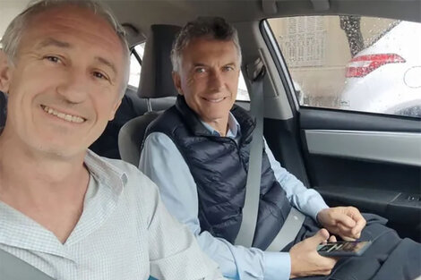 Cristian Cunha con el ex presidente Macri.