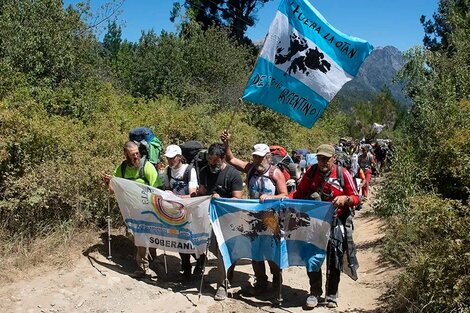 Preparativos para la séptima marcha a Lago Escondido  