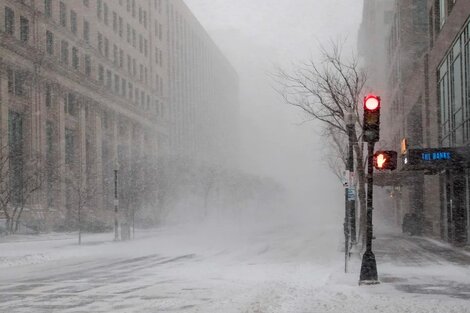 Una imagen de la fuerte tormenta que se cierne sobre Estados Unidos. 