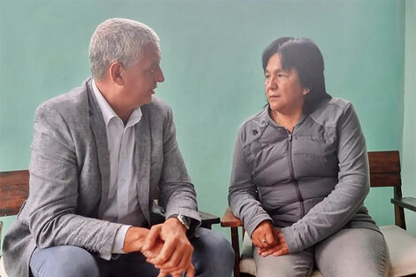 Horacio Pietragalla Corti junto a Milagro Sala, detenida en Jujuy.