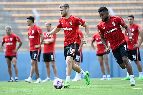 El plantel se entrena en Ezeiza (Fuente: Prensa River)