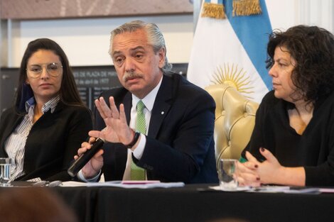 Fernández, durante el acto por el segundo aniversario de la ley que despenalizó el aborto. 