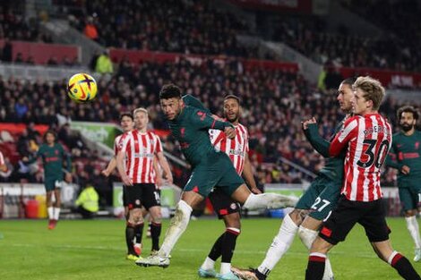 Premier League: Liverpool tropezó ante el ascendente Brentford