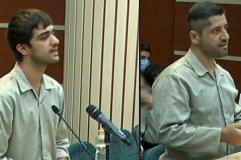 Mehdi Karami y Hosseini, los dos nuevos ahorcados por las autoridades iraníes (Foto: AFP).