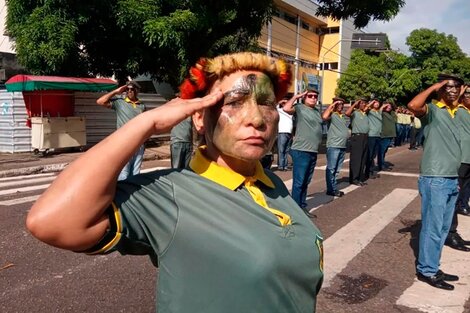 la indígena militar Silvia Waiãpi, acusada de "incitación pública al crimen".