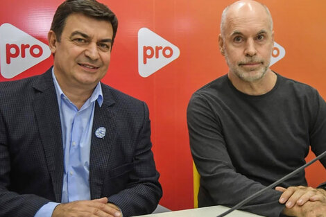 Horacio Rodríguez Larreta junto a Omar de Marchi, el dirigente del PRO que tensiona la alianza en Mendoza.