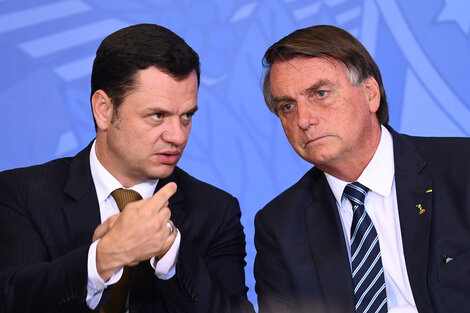 Torres, cuando era ministro, junto a Bolsonaro.