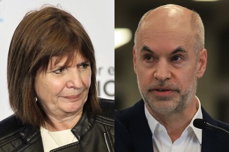 Los rivales Patricia Bullrich y Horacio Rodríguez Larreta.