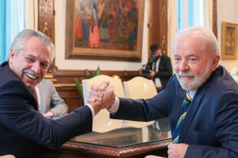 Los presidentes de Argentina y Brasil, Alberto Fernández y Lula da Silva.