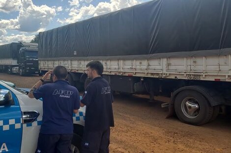 Los certificados presentados por los choferes de los tres camiones secuestrados eran apócrifos. (Foto: AFIP)