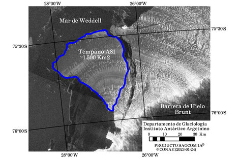 Monitorean el témpano que se desprendió en la Antártida para que no afecte el trayecto del Irízar