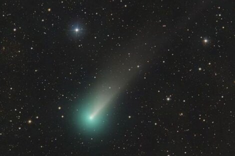 Imágen tomada por la NASA del "cometa verde" a principios de enero en el hemisferio norte.  (Foto: NASA)