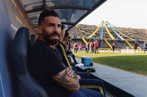 Tevez cuando dirigía Rosario Central. 
