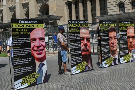 Ricardo Lorenzetti, Juan Carlos Maqueda, Horacio Rosatti y Carlos Rosenkrantz, los cuatro jueces de la Corte Suprema.