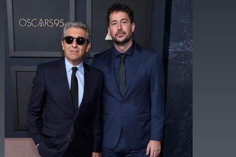 Santiago Mitre y Ricardo Darín en el almuerzo de los nominados a los premios Oscar. Fotos: Ig/@sanmitre