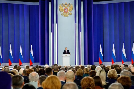 Vladimir Putin, durante el anuncio sobre el START. 