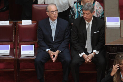 Sillas vacías. Sólo asistieron dos miembros de la Corte a la apertura de sesiones el presidente de la Corte: Carlos Rosenkrantz y el presidente, Horacio Rosatti.