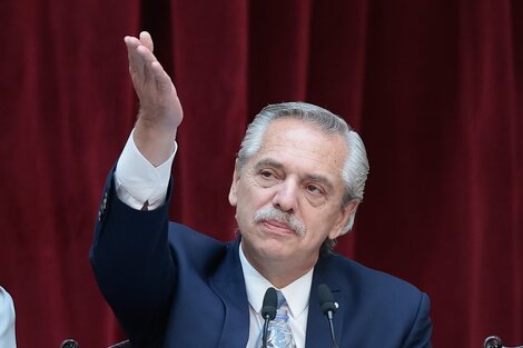 Alberto Fernández en la apertura de las sesiones ordinarias del Congreso. 