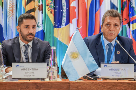 Agustín Gerez, titular de Energía Argentina, y el ministro Sergio Massa (Fuente: NA)