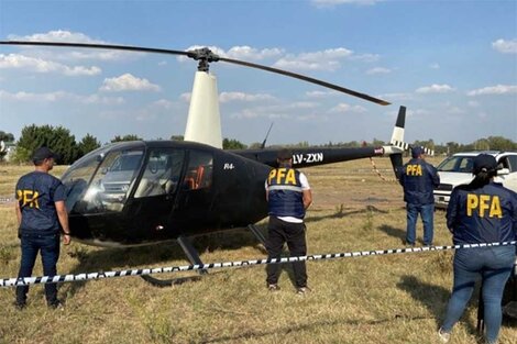 El Robinson R44 propiedad de Esteban Alvarado.  (Fuente: Ministerio de Seguridad)