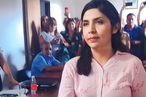 Ivana Ferreyra en el acto de asunción.