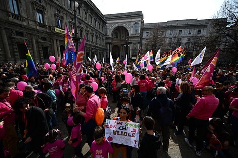 La Plaza La Scala de Milán, epicentro de los reclamos (Foto: AFP).