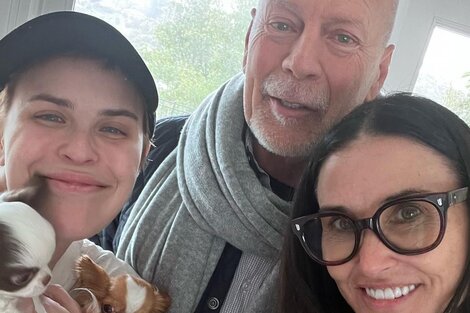 Bruce Willis cumplió 68 años y Demi Moore compartió un video del festejo