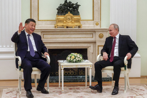 Xi Jinping visita a Putin en el Kremlin.