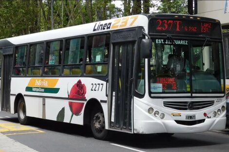 La línea 237 es una de las que no presta servicio. 