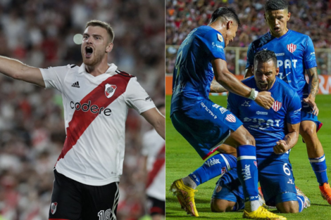 El puntero River recibe a Unión en el Monumental.  (Fuente: AFP/@clubaunion)