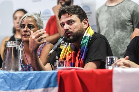 Grabois, junto a Integrantes de la Misión de Solidaridad Internacional y Derechos Humanos antes de viajar a Perú.