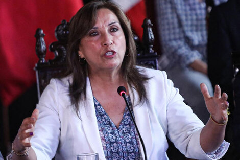 Dina Boluarte, presidenta de Perú. (Fuente: AFP)