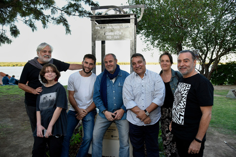 Hijos y colegas de Rozín lo recordaron en parque España. (Fuente: Andres Macera)