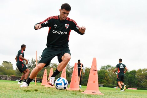 José Paradela está en su mejor momento desde que llegó a River, en principios de 2021 (Fuente: Prensa River)