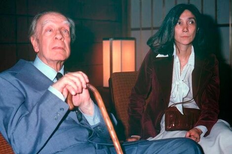 Borges y Kodama, en los últimos años del autor de "Ficciones".  (Fuente: EFE)