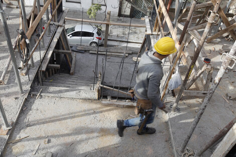 La construcción cayó en febrero