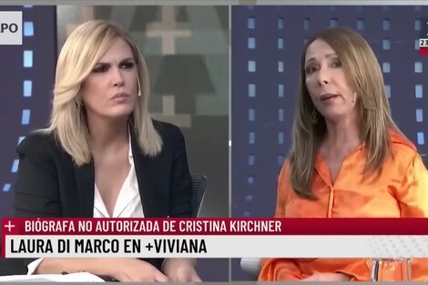 Viviana Canosa y Laura Di Marco, en el cuestionado programa del canal LN+.