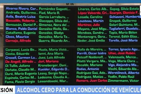 El senador opositor votó en contra.