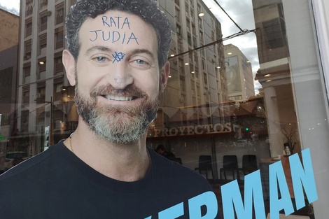 Pintadas antisemitas a un candidato del Frente de Todos