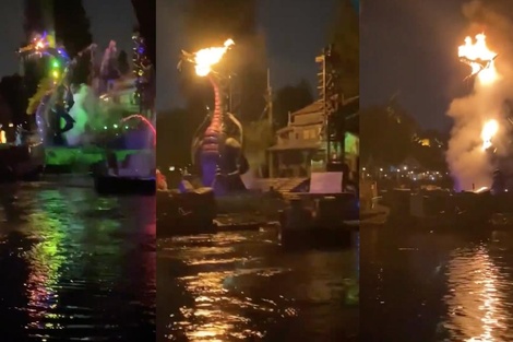 Susto en Disney: se incendió una estructura y debieron evacuar a los visitantes