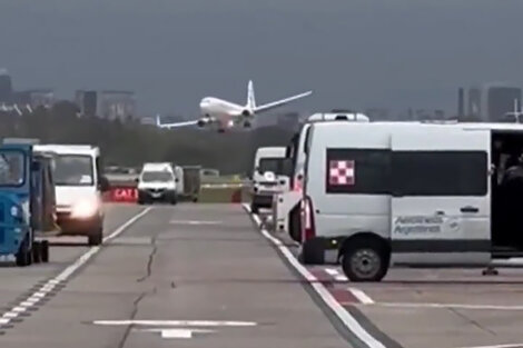 La arriesgada maniobra de un avión de Flybondi en Aeroparque