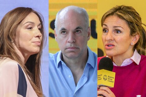 María Eugenia Vidal, Horacio Rodríguez Larreta y Soledad Acuña. 