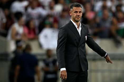 Martín Demichelis, en la noche fatídica de River ante el Flu. (Fuente: AFP)