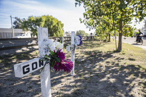 Colectora de la Ruta 3 donde fueron murieron los jóvenes.  (Fuente: Victoria Gesualdi)