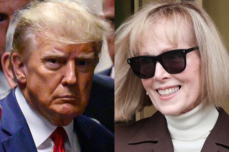 Donald Trump y su víctima E. Jean Carroll.