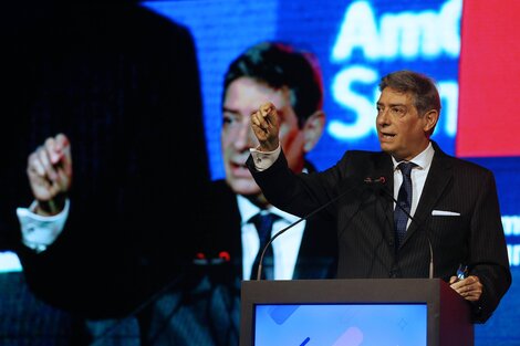 El presidente de la Corte, Horacio Rosatti, en el foro de negocios de la Cámara de Comercio norteamericana. 