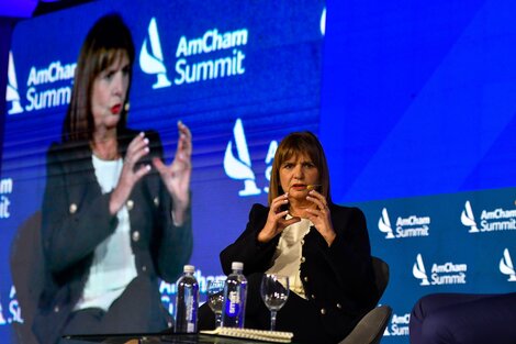 Bullrich, la titular del PRO, en el encuentro de empresas estadounidenses (Fuente: Télam)