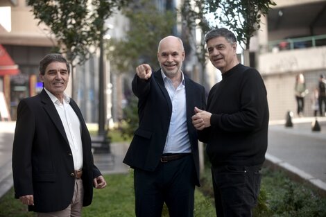 Larreta, ecuménico con la sucesión, posó con Quirós y Jorge Macri.  (Fuente: Prensa Gobierno de la Ciudad)