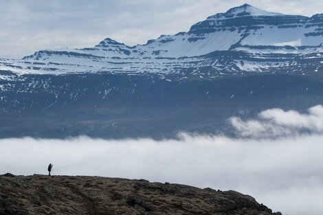 Adriana Lestido grabando en Islandia (Fuente: Valeria Bellusci)