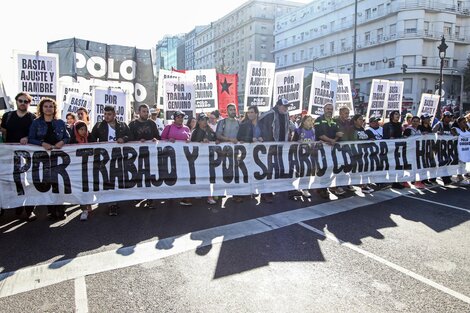 La Unidad Piquetera y UTEP coparon la 9 de Julio y advirtieron: “Si no hay respuestas, se profundizará la lucha”